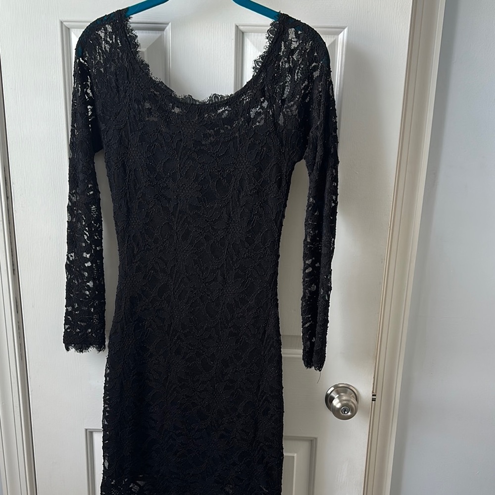 Elegant Black Lace Dress